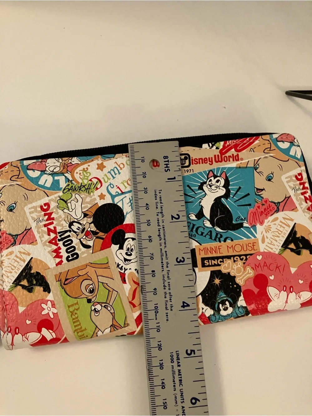 Disney Collage Zip Wallet - Black, Red, Cream, Blue